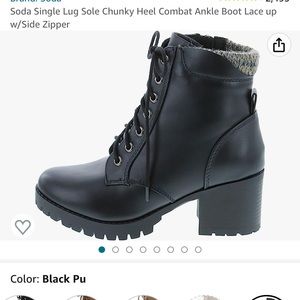 Black bootie 2.5 in heel. Never worn.